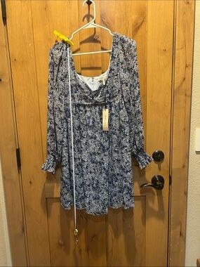 BCBGeneration Blue Floral Mini Dress